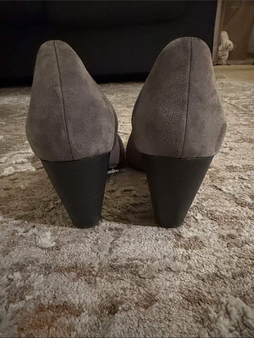 Eileen Fisher Gray Taupe Suede D'Orsay Flats